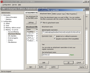 Attachment Filtering